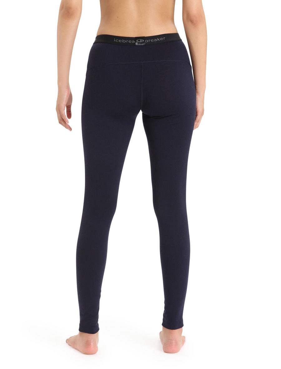 Midnight Navy Women's Icebreaker Merino 200 Oasis Thermal Leggings | USA 1549QMAZ